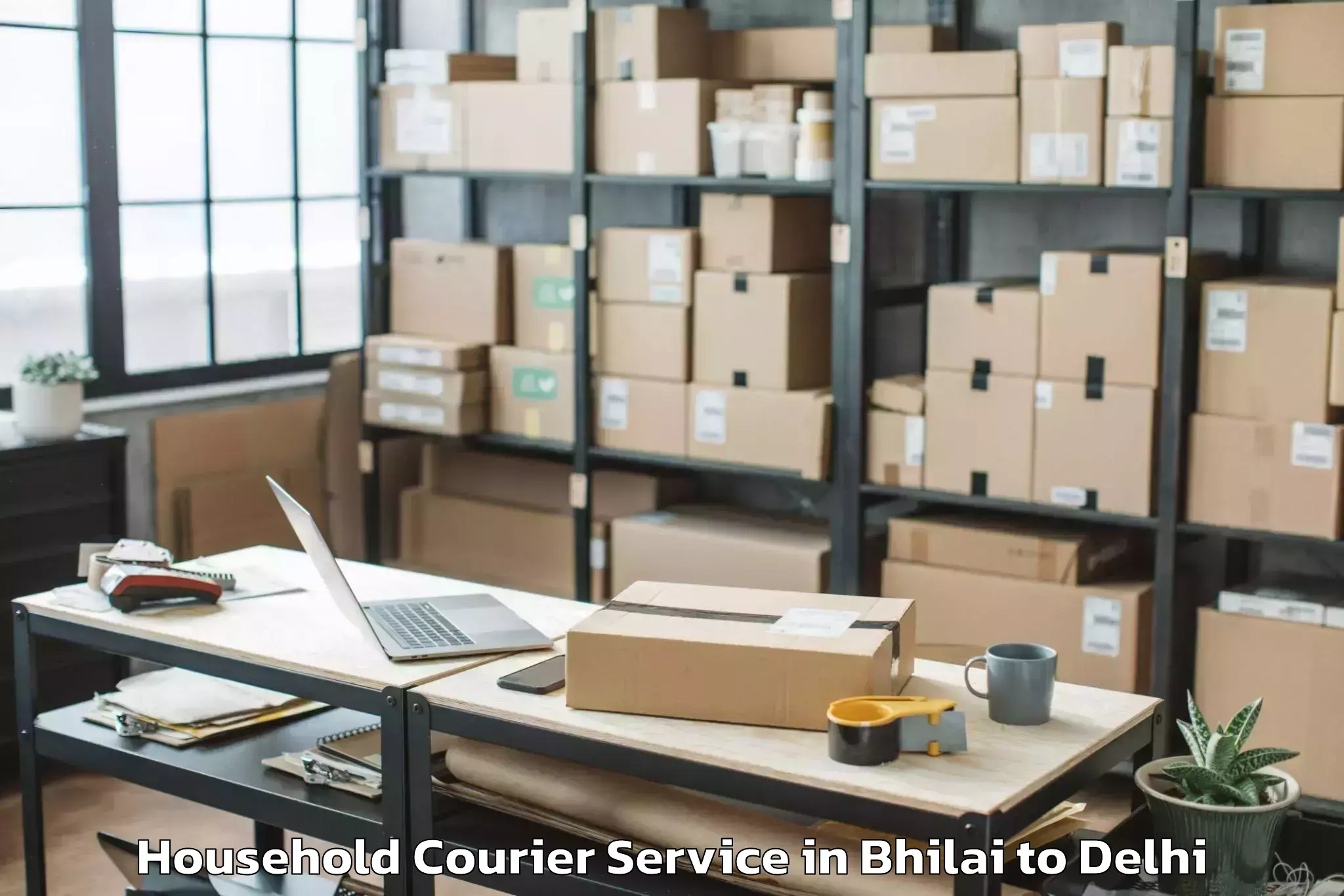 Trusted Bhilai to Alipur Household Courier